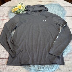 NWT Hurley UPF 50+ Icon Palm Hybrid Hooded Long Sleeve sz S